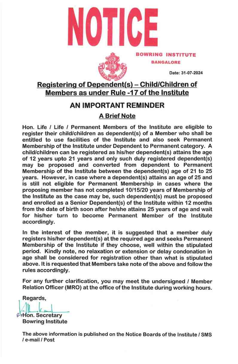 Registering of Dependant(s)