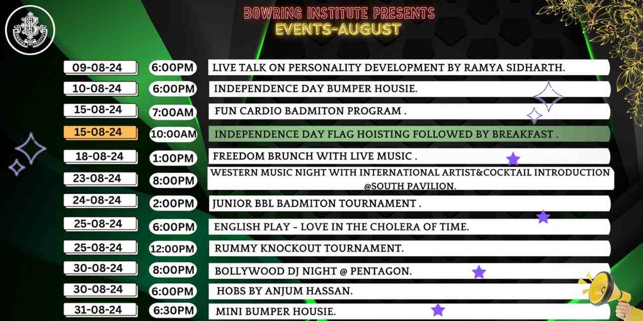 Events for the Month of August 2024